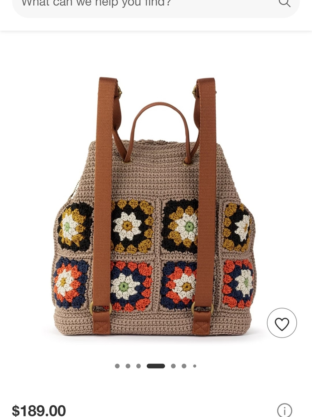 The Sak, Sayulita Crochet Flap Backpack Sand Neutral Patch, Medium - Picture 3 of 15